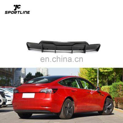 Carbon Fiber Rear Bumper Lip for Tesla Model 3 Electric 2016-2020