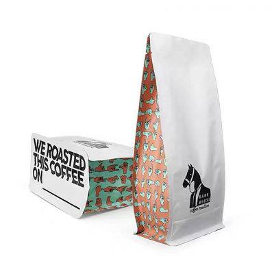 Wholesale Moisture Proof Flat Bottom Coffee Packaging Bag Custom Barrier Printed Coffee Bean Bag photo-3