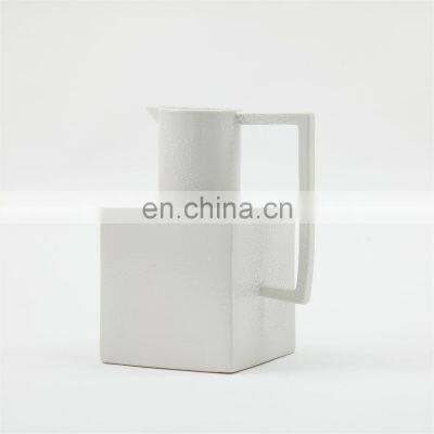 New Design Ceramic Decoration Home White Kettle Jug Vase Nordic Decor