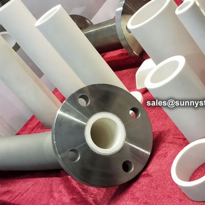 Alumina Ceramic Sleeve Lined Pipe With Flange