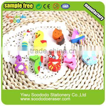 promotional stationary sets for kids rubber series eraser