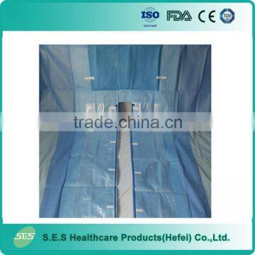 Sterile Cardiovascular Split Surgical Drape wPouches