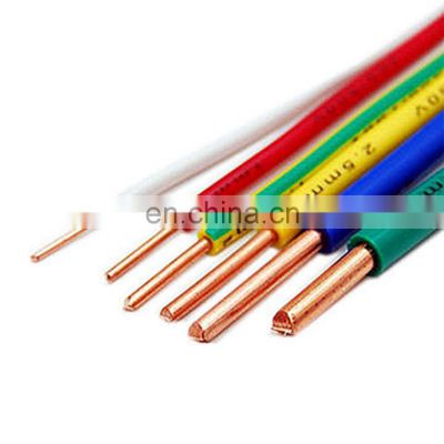 Factory Wholesale Price Copper Core Flame Retardant Electrical Copper Wire Pvc Insulation Electric Wire Cable