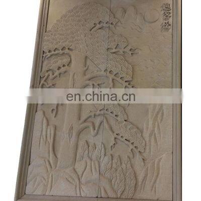 Factory Supply natural sandstone carving Panoramic mural wall relief decoration