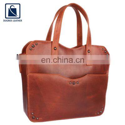 Best Quality Cotton Sheeting Lining Wholesale Fashion Style Unique Design Women Genuine Leather Satchel Bag Exporter