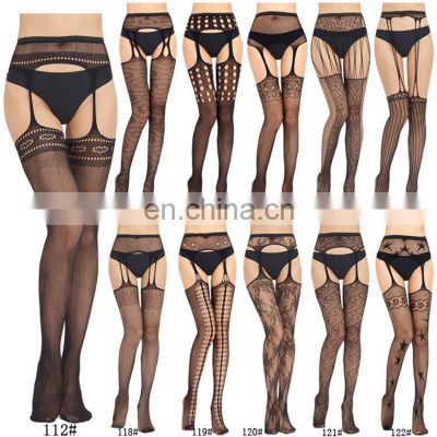 2022 Mature Women Foot Black Lace High Tight Interior Nylon Silk Stocking Foot Sexy Stockings