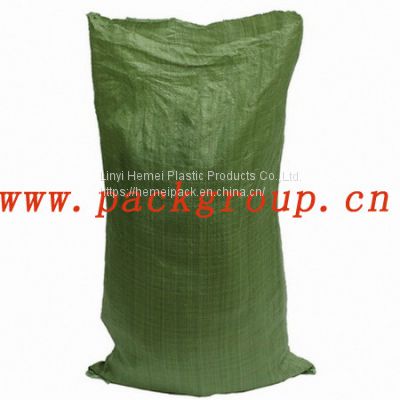 Green polypropylene bags for garbage