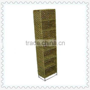 modern seagrass handwoven 7 layers wire cd storage racks