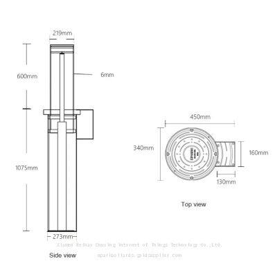 UPARK Automatic Electric Mechanical Bollard Driveway Security Post Stainless Steel Metal Traffic Barriers for Garage Door Street photo-5