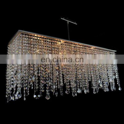 modern crystal ceiling light rectangle crystal lamp for foyer dining room crystal drop lighting top quality