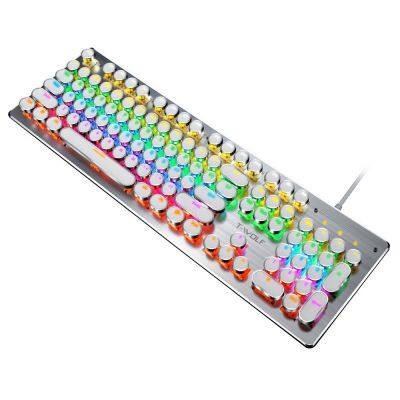 Hot sell T75 punk mechanical keyboard portable retro typewriter multi device keyboard usb waterproof keyboard with trackpad