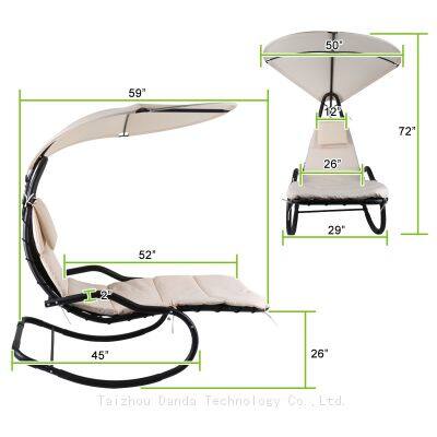 Grey Color Outdoor Modern Design Rocking Chair Indoor/Outdoor Leisure Swing Hanging Chair photo-3