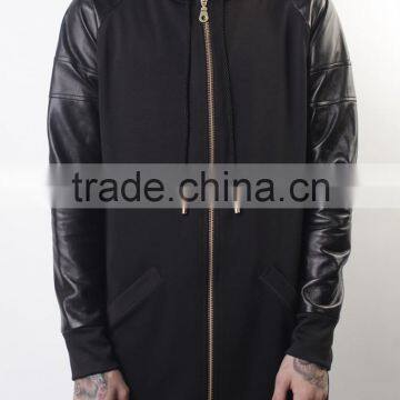 leather sleaves hoodies