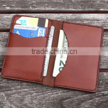 Men leather card case / multiple genuine cowhide leather card holder