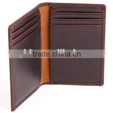 Multi-functional RFID Blocking Vegetable Tanned Leather Purses Men Leather ID Card Holder