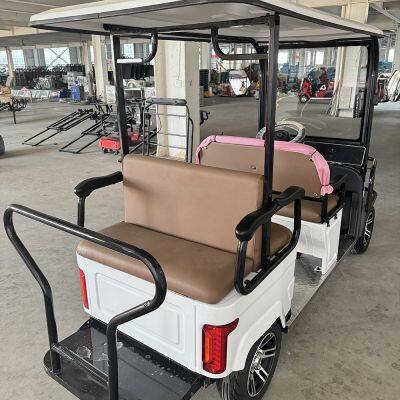 New Popular 1000W 4 Wheel Electric 6 Seater Golf Cart With Roof photo-5