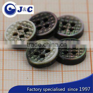 Black MOP Natural Plaid Shell Buttons,black Mother of Pearl Sea Shells Buttons. photo-4