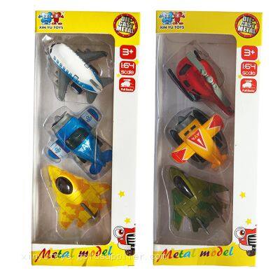 XINYU 1:64 Scale Metal Aircraft Toy Children Diecast Vehicle Toys Pullback Airplane Fighter Jet