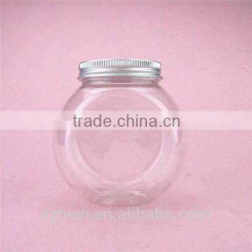 8oz 250ml clear oblate shaped plastic empty jars for sale