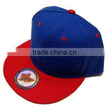 100% Wool Blend Snapback Two-Tone Snap Back Hat Baseball-Blue Red