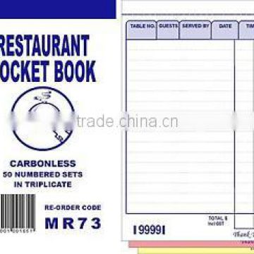 Waiter Docket Book Printing