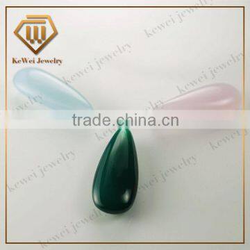 Colorful glass gems pear shape cheap gemstone