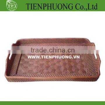 rattan tray with handle