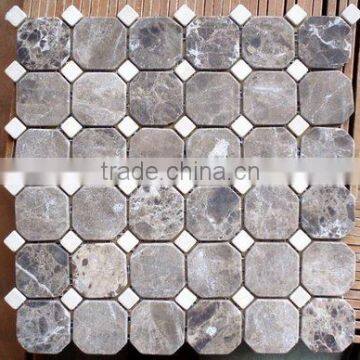 Tumbled Marble Stone Mosaic Tile HHM-Y002