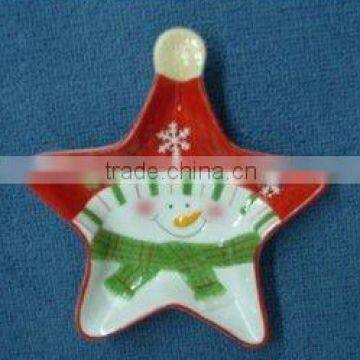 ceramic christmas plate