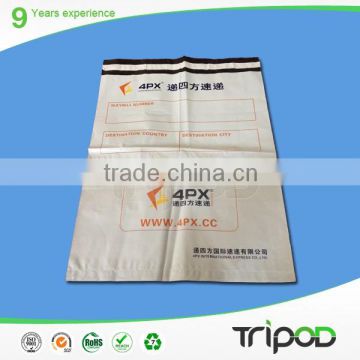 Plastic mailing bag with strong adhesive tape