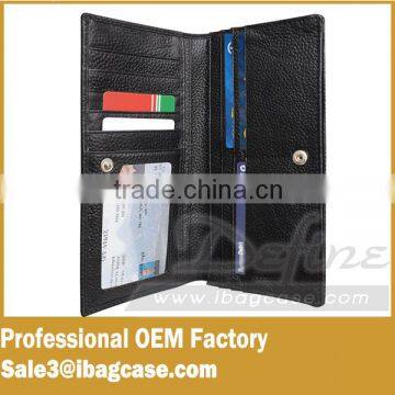 ID Card Holder RFID Wallet Blocking Genuine Leather Bifold Purse