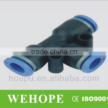 Pneumatic Pipe fitting PE Tee Series