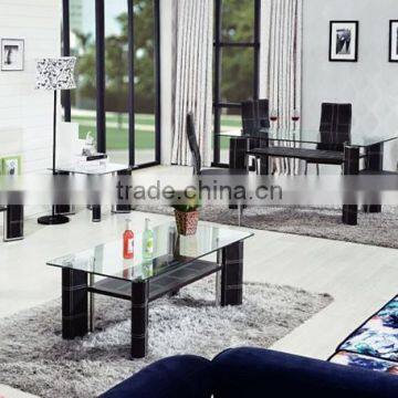 2 Layer Clear High Quality Glass Side Table for Sale photo-4