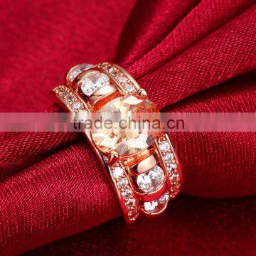 KZCR323 Fashion Women Accessories Champagne Color 18K White Gold Crown Ring photo-3