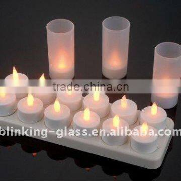 led rechargeable candles with cups -12pcs