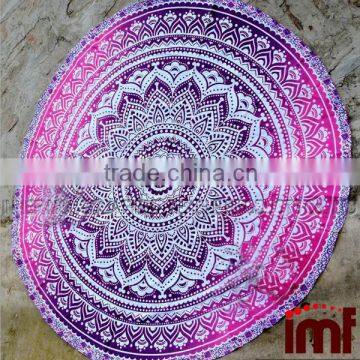 Boho Round Mandala Bohemian India Tapestry Yoga Mat Beach Blanket