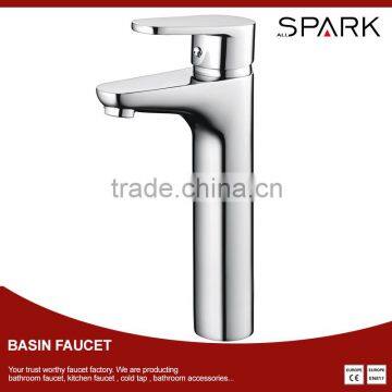 Tall bathroom single level brass basin faucet tap mixer SU-102