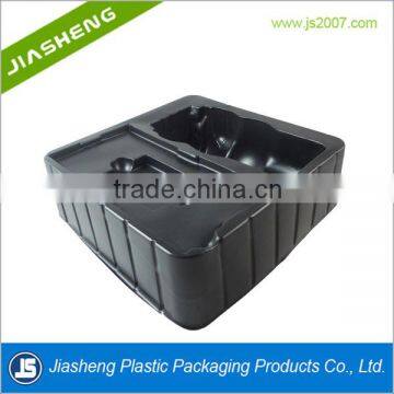 China retail black plastic clamshell packaging for toy packaging