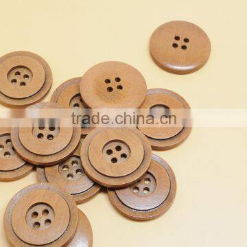 Sedex Audited Factory 2 Pillar Natural Wooden 4 Holes Button photo-3
