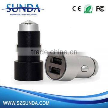 Shenzhen car charger factory wholesale 2.4A dual port electric car charger