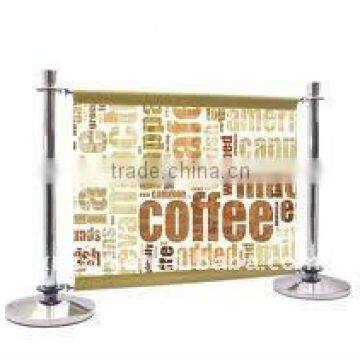 Resistant wind flag pole barrier for cafe house