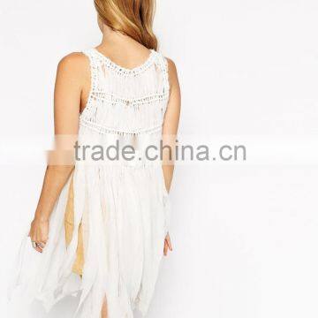 Tassels Lady Summer Vest Skirts Designs Dress Oem Apparel Suppliers photo-2