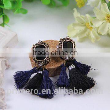 New Fashion Jewelry Hot Sale Crystal Vintage Tassel Statement Bib Earrings Factory Price photo-5