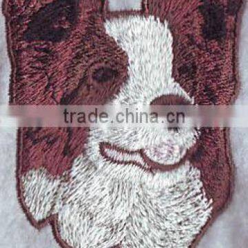 Hottest dog logos Iron on embroidery badges custom embroidery patches for clothes
