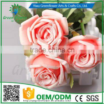2016 Wholesale 12 PCS 8 Color Latex Artificial PU Flowers Rose Bouquet Wedding Bridal Decor Display Christmas Real Touch Flower photo-3