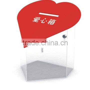 Shenzhen Small Acrylic Plastics Donation Box with Hasp & Lock