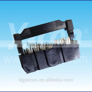 Dongguan manufacturer 7pin two plastics with convex point IDC socket connector