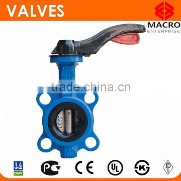 wafer type cast iron butterfly valve