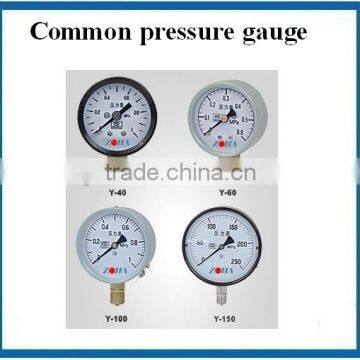 stainless steel bourdon tube Gas pressure gauge manometer