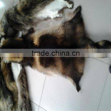 Good quality real fur raccoon skin